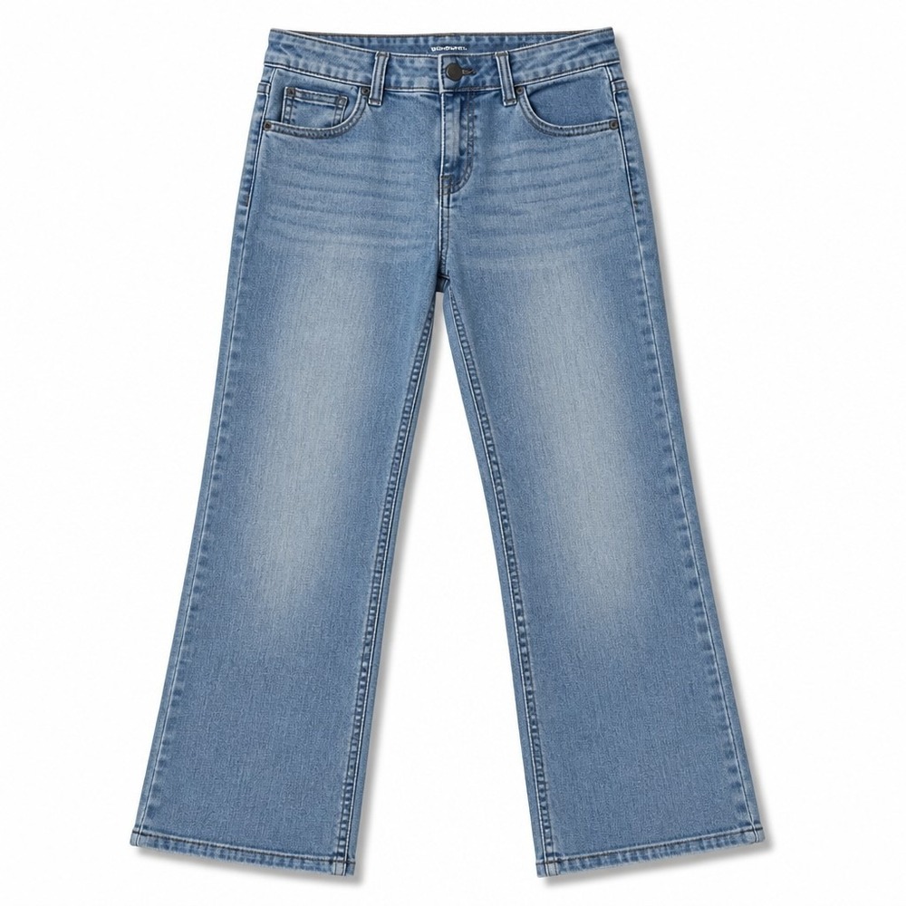 Cat & Jack Girls Size 12 Bootcut Jeans Medium Wash Super Stretch Denim Blue